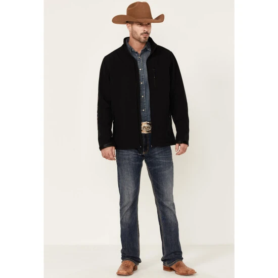 Buy ???? Cody James Core Men's American Embroidered Sleeve Zip-Front Steamboat Jacket Black ???? 2 Buy ???? Cody James Core Men's American Embroidered Sleeve Zip-Front Steamboat Jacket Black ???? - Image 2