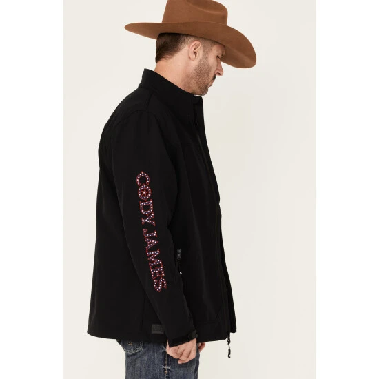 Buy ???? Cody James Core Men's American Embroidered Sleeve Zip-Front Steamboat Jacket Black ???? 3 Buy ???? Cody James Core Men's American Embroidered Sleeve Zip-Front Steamboat Jacket Black ???? - Image 3