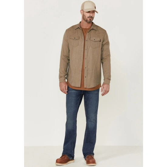 Flash Sale ???? Cody James Men's FR Solid Heather Lightweight Inherent Long Sleeve Snap Work ???? Shirt - Tall Beige/khaki ???? 2 Flash Sale ???? Cody James Men's FR Solid Heather Lightweight Inherent Long Sleeve Snap Work ???? Shirt - Tall Beige/khaki ???? - Image 2