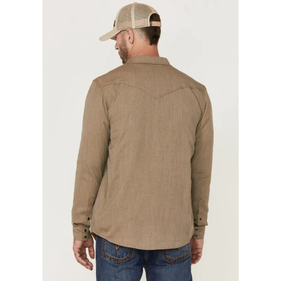 Flash Sale ???? Cody James Men's FR Solid Heather Lightweight Inherent Long Sleeve Snap Work ???? Shirt - Tall Beige/khaki ???? 4 Flash Sale ???? Cody James Men's FR Solid Heather Lightweight Inherent Long Sleeve Snap Work ???? Shirt - Tall Beige/khaki ???? - Image 4