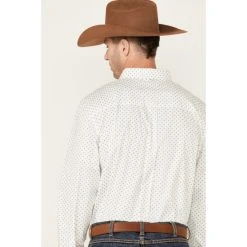 Cheap ???? Cody James Core Men's Old Soul Mini Geo Print Long Sleeve Button-Down Western ???? Shirt White ???? -Cody James -shop unnamed file 4181