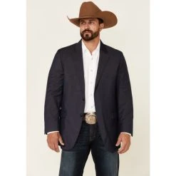 Cheapest ???? Cody James Men's Solid Blue Fancy Button-Front Western Sportcoat ????