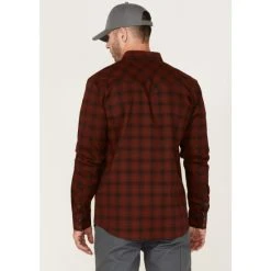 Cheap ???? Cody James Men's FR Plaid Long Sleeve Snap Work ???? Shirt Dark Red ???? -Cody James -shop unnamed file 4193