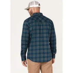 Buy ⌛ Cody James Men's FR Navy Plaid Long Sleeve Snap Work ???? Shirt ???? -Cody James -shop unnamed file 4205