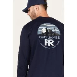 Budget ???? Cody James Men's FR Range Cowboys Graphic Long Sleeve Work T-Shirt Navy ⌛ -Cody James -shop unnamed file 4241