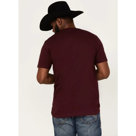 Promo ???? Cody James Men's Texas Coast Skull Logo Graphic Short Sleeve T-Shirt Burgundy ???? 4 Promo ???? Cody James Men's Texas Coast Skull Logo Graphic Short Sleeve T-Shirt Burgundy ???? - Image 4