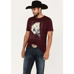 Best Sale ???? Cody James Hand Cards Graphic T-Shirt For Men Burgundy ????