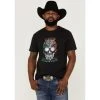 Discount ???? Cody James Men's Viva Mexico Muertos Skull Graphic Short Sleeve T-Shirt Black ????