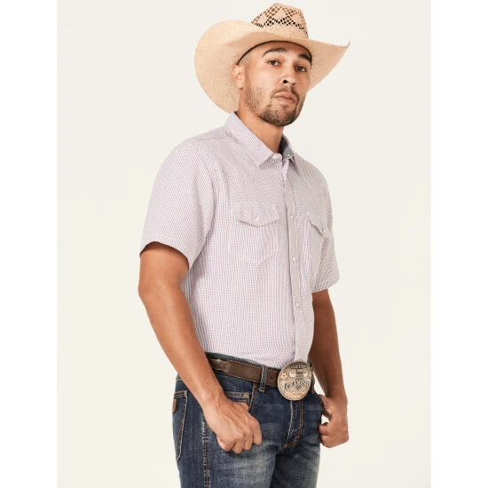 Promo ???? Cody James Men's Redfield Dobby Stripe Short Sleeve Snap Western ???? Shirt White ???? 2 Promo ???? Cody James Men's Redfield Dobby Stripe Short Sleeve Snap Western ???? Shirt White ???? - Image 2