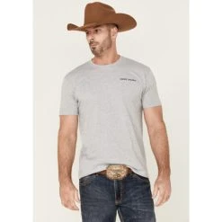 Budget ???? Cody James Men's Heather Grey Dead Mans Ace Graphic Short Sleeve T-Shirt ????