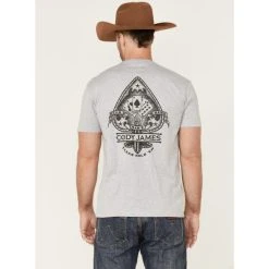 Budget ???? Cody James Men's Heather Grey Dead Mans Ace Graphic Short Sleeve T-Shirt ???? -Cody James -shop unnamed file 4337