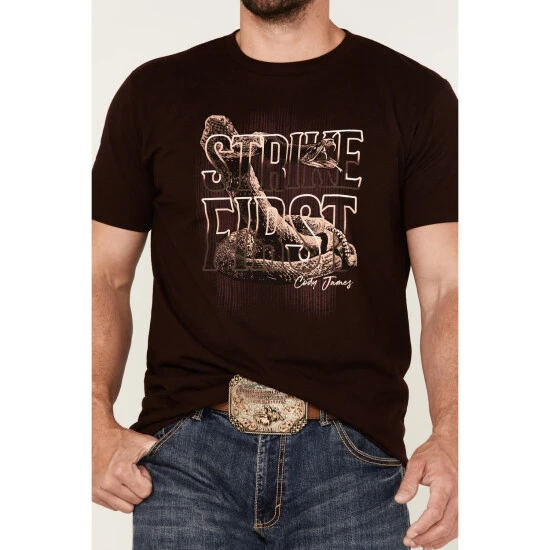 Promo ???? Cody James Men's Strike First Graphic Short Sleeve T-Shirt Maroon ???? 3 Promo ???? Cody James Men's Strike First Graphic Short Sleeve T-Shirt Maroon ???? - Image 3
