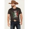 Promo ???? Cody James Men's Viva Mexico Muertos Skull Graphic Short Sleeve T-Shirt Black ????
