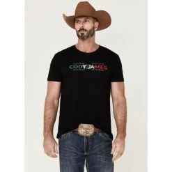 Discount ✨ Cody James Men's Mexico Logo Graphic Short Sleeve T-Shirt Black ????