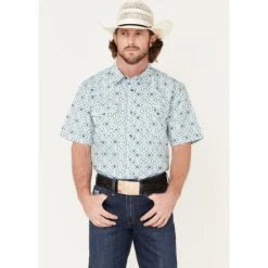 Best reviews of ⭐ Cody James Men's Wagon Southwestern Print Short Sleeve Western Snap ???? Shirt White ????