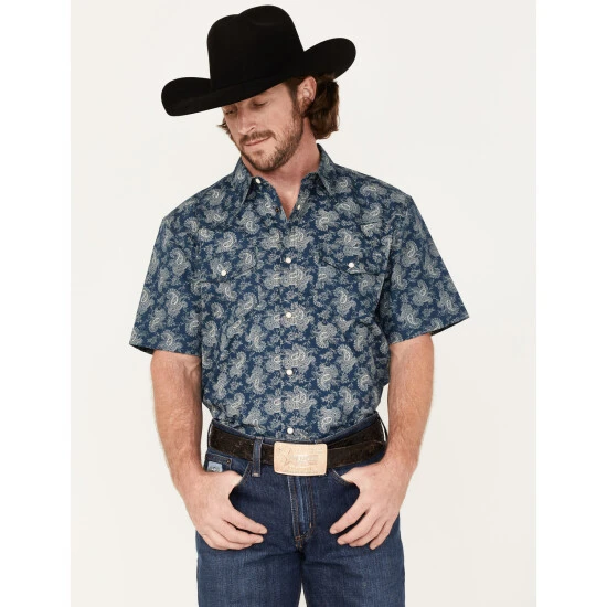 Best Pirce ⭐ Cody James Men's Showcase Paisley Print Snap Western ???? Shirt Navy ???? 1 Best Pirce ⭐ Cody James Men's Showcase Paisley Print Snap Western ???? Shirt Navy ????