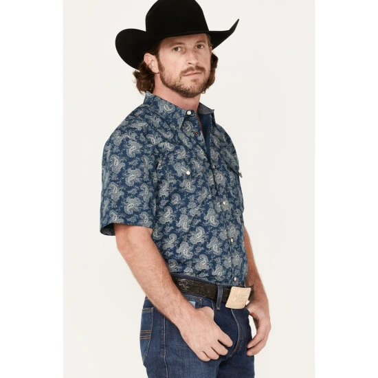 Best Pirce ⭐ Cody James Men's Showcase Paisley Print Snap Western ???? Shirt Navy ???? 2 Best Pirce ⭐ Cody James Men's Showcase Paisley Print Snap Western ???? Shirt Navy ???? - Image 2