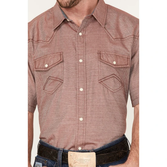 Cheapest ???? Cody James Men's Flock Solid Snap Western ???? Shirt Burgundy ???? 3 Cheapest ???? Cody James Men's Flock Solid Snap Western ???? Shirt Burgundy ???? - Image 3