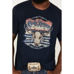Buy ???? Cody James Men's Longhorn Graphic Short Sleeve T-Shirt Navy ✔️ -Cody James -shop unnamed file 4416