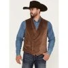 Deals ???? Cody James Men's Amarillo Double-Breasted Velvet Vest Brown ????