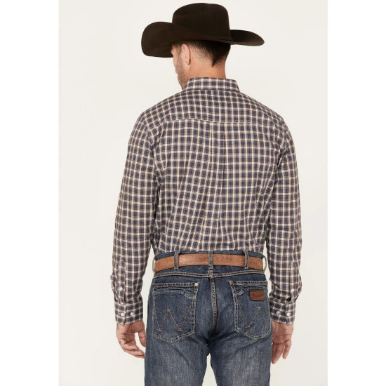 Hot Sale ???? Cody James Men's Wes Plaid Print Long Sleeve Button Down Stretch Western ???? Shirt Cream ???? 4 Hot Sale ???? Cody James Men's Wes Plaid Print Long Sleeve Button Down Stretch Western ???? Shirt Cream ???? - Image 4