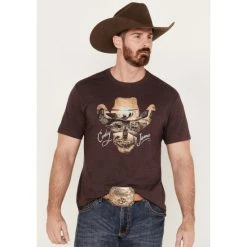 Top 10 ???? Cody James Men's Skull Scene Western T-Shirt Rust Copper ❤️