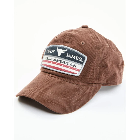 Flash Sale ⌛ Cody James Men's Brown Corduroy True American Logo Patch Ball Cap ❤️ 1 Flash Sale ⌛ Cody James Men's Brown Corduroy True American Logo Patch Ball Cap ❤️