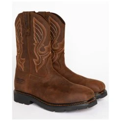 Wholesale ???? Cody James Men's Waterproof Pull-On Work ???? Boots - Composite Toe Brown ????