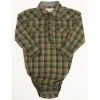 Budget ✨ Cody James Infant-Boys' Green Plaid Onesie ????