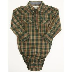 Budget ✨ Cody James Infant-Boys' Green Plaid Onesie ????