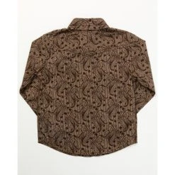 Buy ???? Cody James Toddler-Boys' Brown Paisley Print Long Sleeve Snap ???? Shirt ???? -Cody James -shop unnamed file 4563
