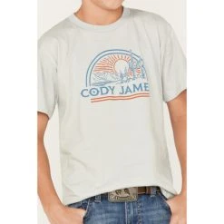 Best Sale ???? Cody James Boys' Scenic Lines Logo Graphic T-Shirt Silver ???? -Cody James -shop unnamed file 4566
