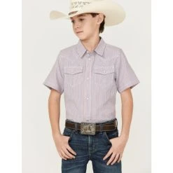 Deals ???? Cody James Boys' Print Short Sleeve Western Snap ???? Shirt White ????