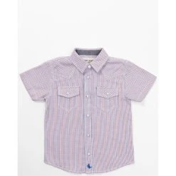 Buy ???? Cody James Toddler-Boys' Woven Chevron Short Sleeve Western Snap ???? Shirt White ????