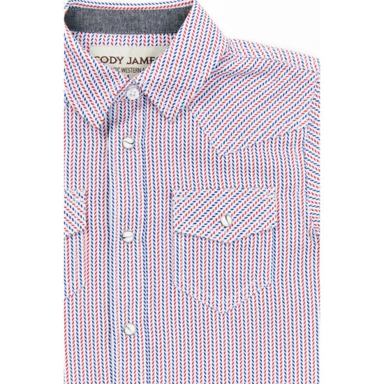 Buy ???? Cody James Toddler-Boys' Woven Chevron Short Sleeve Western Snap ???? Shirt White ???? 2 Buy ???? Cody James Toddler-Boys' Woven Chevron Short Sleeve Western Snap ???? Shirt White ???? - Image 2