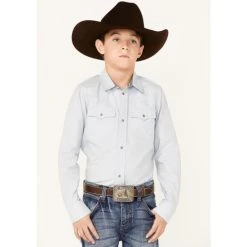 Cheapest ⭐ Cody James Boys' Revenant 3D Solid Long Sleeve Snap Western ???? Shirt Turquoise ????
