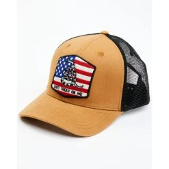Budget ???? Cody James Men's Don't Tread On Me American Flag Patch Mesh-Back Ball Cap Brown ????