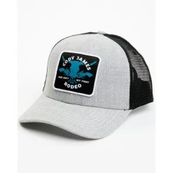 Best Pirce ⌛ Cody James Men's Steer Head Logo Patch Mesh Back Ball Cap Light Grey ????