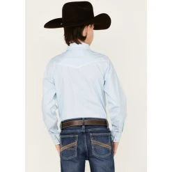 Flash Sale ???? Cody James Boys' Print Long Sleeve Western Snap ???? Shirt Blue ???? -Cody James -shop unnamed file 4751