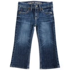 Flash Sale ???? Cody James Toddler-Boys' Clive Dark Wash Stretch Slim Bootcut ???? Jeans Blue ✔️