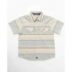 Promo ???? Cody James Toddler Boys' Faithful Striped Print Short Sleeve ???? Shirt For Toddler-Boy Multi ????