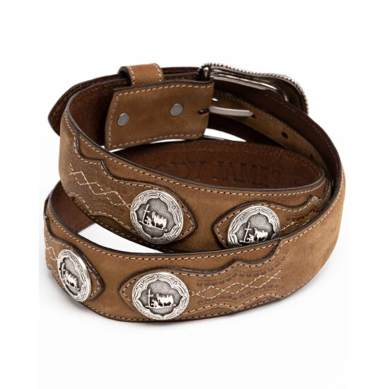 Flash Sale ???? Cody James Men's Hair-On Praying Cowboy Concho Western Belt Brown ???? 2 Flash Sale ???? Cody James Men's Hair-On Praying Cowboy Concho Western Belt Brown ???? - Image 2