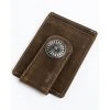 Brand new ???? Cody James Men's Brown Embroidered Leather Money Clip Wallet ????
