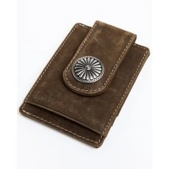 Brand new ???? Cody James Men's Brown Embroidered Leather Money Clip Wallet ???? -Cody James -shop unnamed file 4800