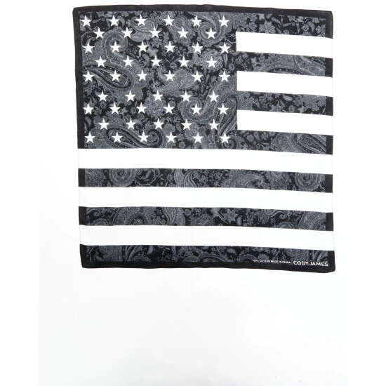 Buy ???? Cody James Men's Paisley Americana Flag Print Bandana Black ???? 3 Buy ???? Cody James Men's Paisley Americana Flag Print Bandana Black ???? - Image 3
