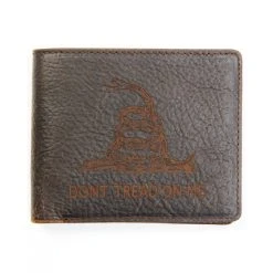 Best Pirce ⭐ Cody James Men's Brown Don't Tread On Me Bifold Wallet Dark Brown ????
