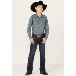 Outlet ???? Cody James Boys' Medium Wash King Fisher Stretch Slim Bootcut ???? Jeans - Big Blue ✨