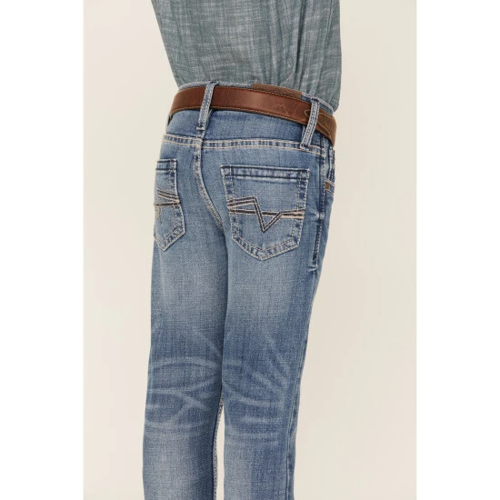 Wholesale ⭐ Cody James Little Boys' Jericho Medium Wash Stretch Slim Straight ???? Jeans - Sizes 4-8 Blue ⌛ 2 Wholesale ⭐ Cody James Little Boys' Jericho Medium Wash Stretch Slim Straight ???? Jeans - Sizes 4-8 Blue ⌛ - Image 2
