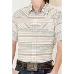 New ???? Cody James Boys' Faithful Striped Short Sleeve Western ???? Shirt Multi ???? -Cody James -shop unnamed file 4932