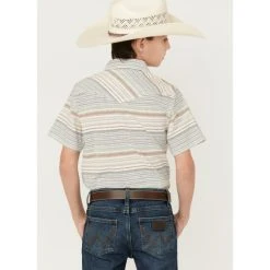 New ???? Cody James Boys' Faithful Striped Short Sleeve Western ???? Shirt Multi ???? -Cody James -shop unnamed file 4933